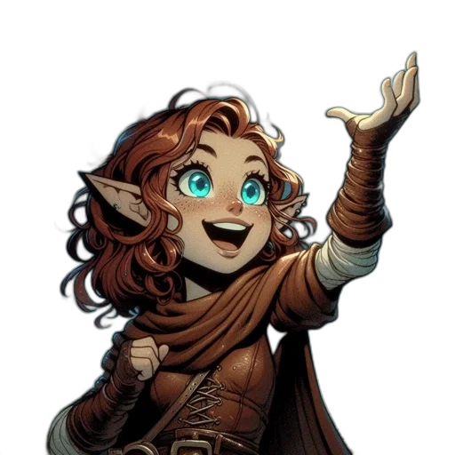 staff, face, fantasy art, concept art, comic book art, pixel art, earth tones, elf transparent PNG cut-out