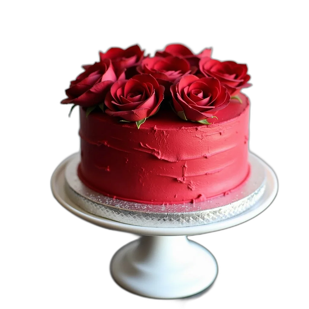 crown, food, hat, 3d render, photorealistic, red, velvet, cake transparent PNG cut-out