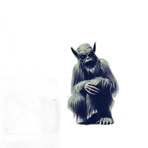 creature, animal, mask, staff, concept art, fantasy art, pixel art, 3d render transparent PNG cut-out
