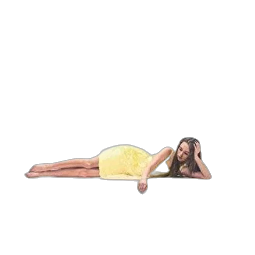 dress, hair, staff, creature transparent PNG cut-out