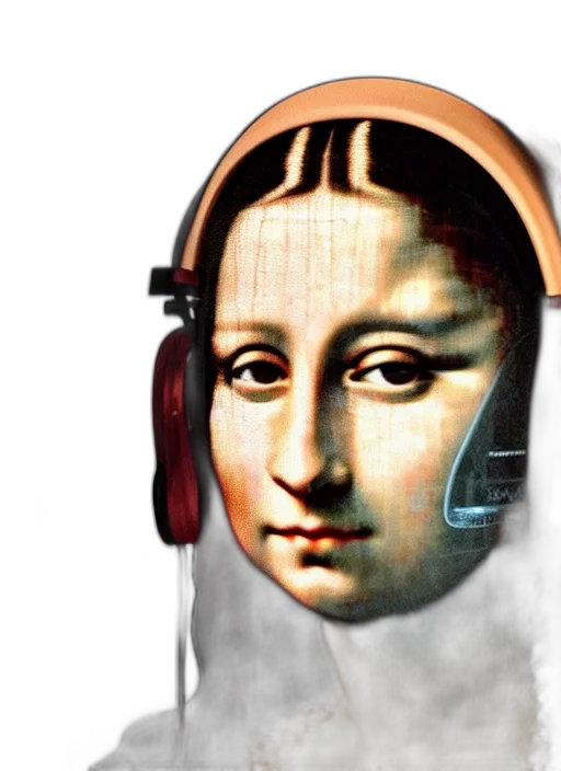 face, mask, robot, vaporwave transparent PNG cut-out