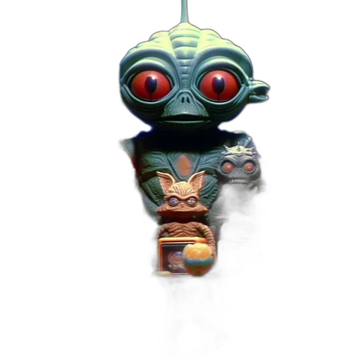 mask, creature, staff, robot, 3d render, concept art, pixel art, fantasy art transparent PNG cut-out