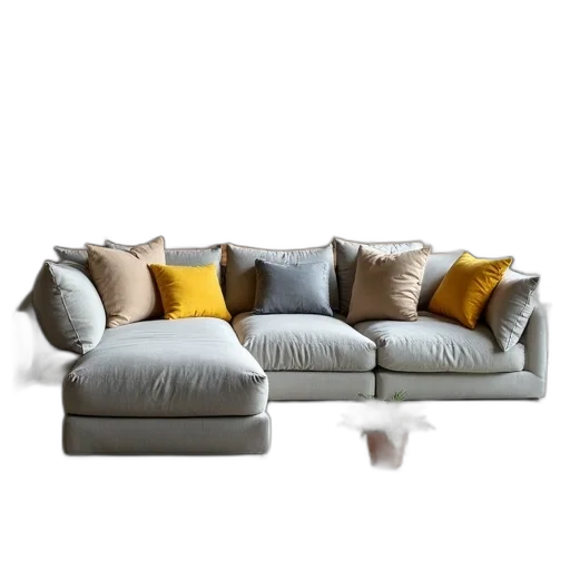 furniture, 3d render, photorealistic, monochrome, earth tones, golden, colorful, modern transparent PNG cut-out