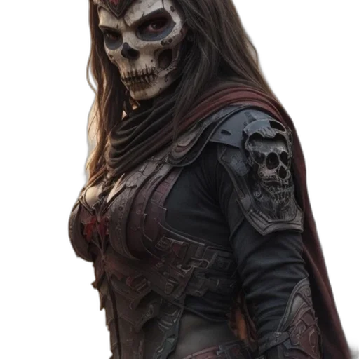 mask, face, concept art, comic book art, fantasy art, 3d render, dark, character transparent PNG cut-out