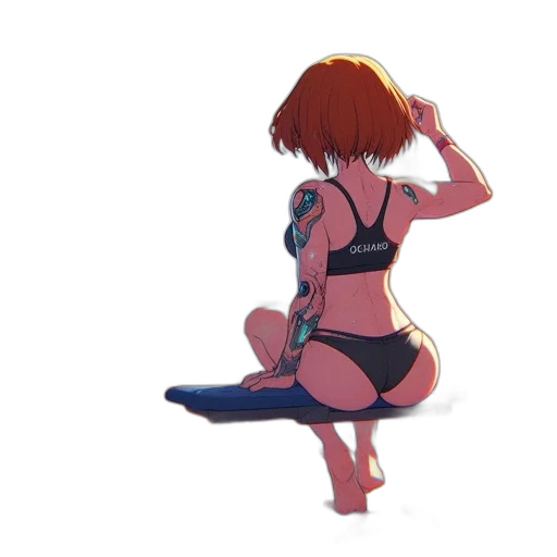 robot, dress, weapon, jacket, concept art, anime, cyberpunk, pixel art transparent PNG cut-out