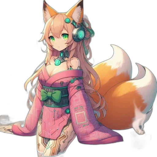 staff, animal, weapon, dress, anime, fantasy art, pixel art, concept art transparent PNG cut-out