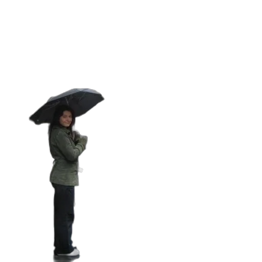 umbrella, jacket, staff, hat, 3d render, photorealistic, concept art, pixel art transparent PNG cut-out