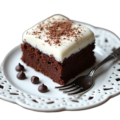 food, crown, 3d render, photorealistic, square, piece, chocolate, cake transparent PNG cut-out