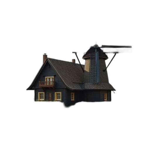 building, furniture, umbrella, weapon, 3d render, concept art, photorealistic, pixel art transparent PNG cut-out