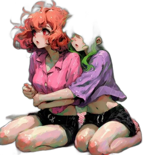 jacket, creature, concept art, watercolor, comic book art, anime, underwater, neon lights transparent PNG cut-out