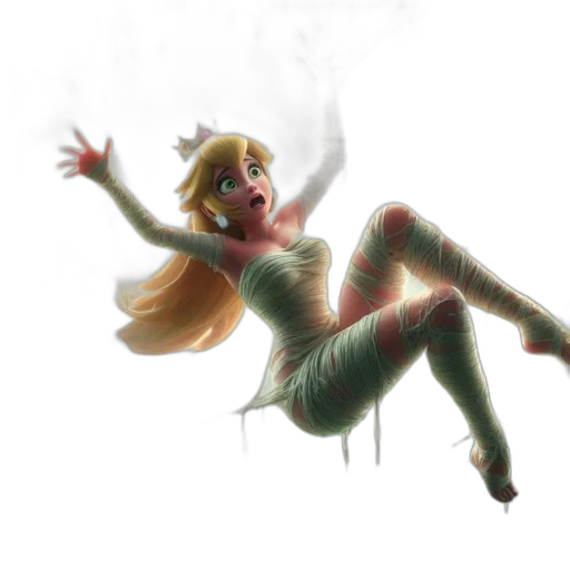 dress, concept art, fantasy art, 3d render, comic book art, underwater, fire, green transparent PNG cut-out