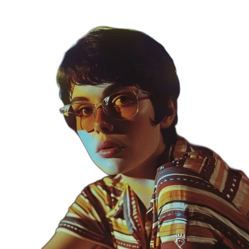 face, jacket, staff, robot, photorealistic, pixel art, vaporwave, 3d render transparent PNG cut-out