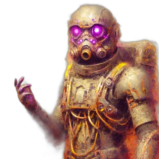 robot, mask, creature, face, concept art, fantasy art, cyberpunk, 3d render transparent PNG cut-out