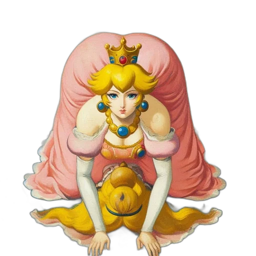 crown, dress, jewelry, concept art, pixel art, fantasy art, 3d render, pastel transparent PNG cut-out