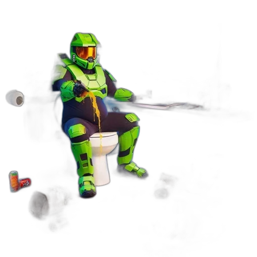 robot, staff, weapon, jacket, concept art, pixel art, fantasy art, 3d render transparent PNG cut-out