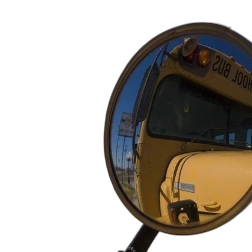 mask, car, face, hat, yellow, school, bus, reflected transparent PNG cut-out