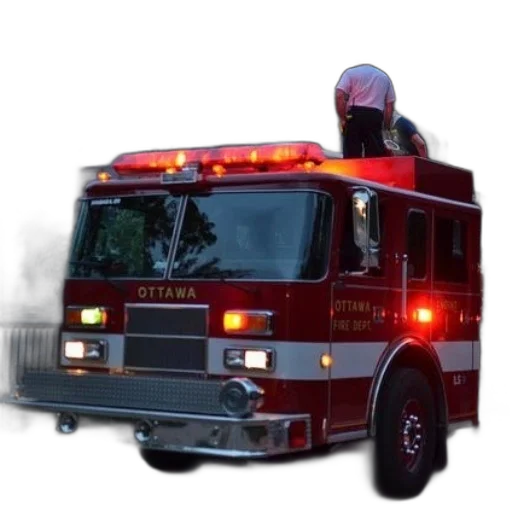 staff, concept art, 3d render, fire, red, ottawa, truck, lights transparent PNG cut-out