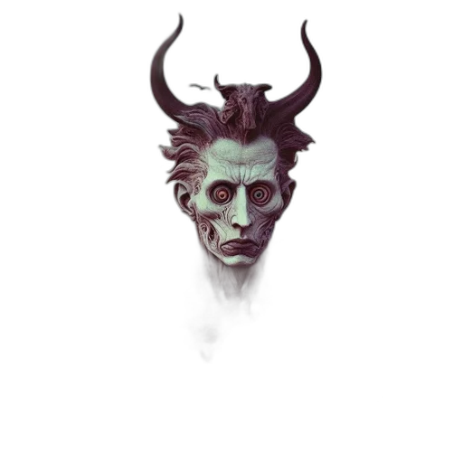 mask, face, creature, dragon, concept art, fantasy art, pixel art, photorealistic transparent PNG cut-out
