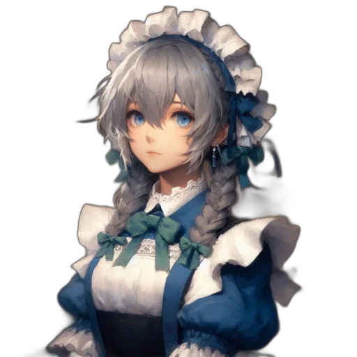 dress, face, robot, staff, anime, fantasy art, pixel art, concept art transparent PNG cut-out