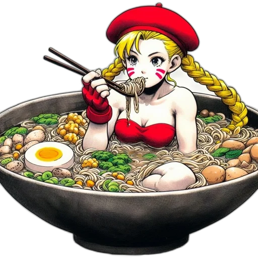 food, anime, comic book art, cartoon, pixel art, underwater, animated, female transparent PNG cut-out