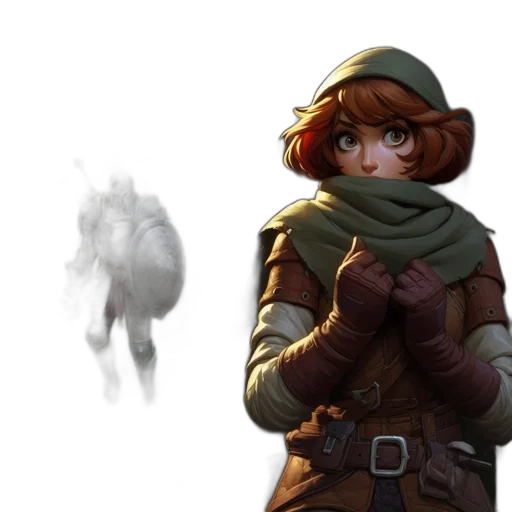 staff, weapon, jacket, creature, concept art, fantasy art, pixel art, comic book art transparent PNG cut-out