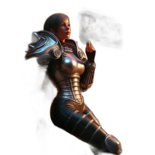 robot, staff, weapon, sword, concept art, 3d render, fantasy art, photorealistic transparent PNG cut-out