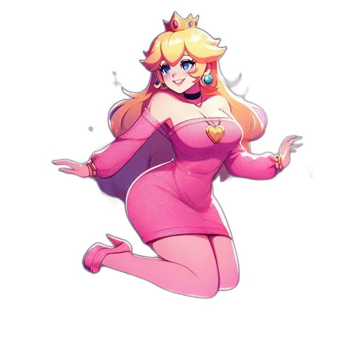 dress, crown, creature, staff, pixel art, concept art, anime, fantasy art transparent PNG cut-out