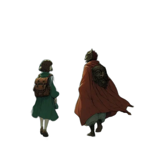 dress, jacket, crown, staff, concept art, pixel art, 3d render, fantasy art transparent PNG cut-out