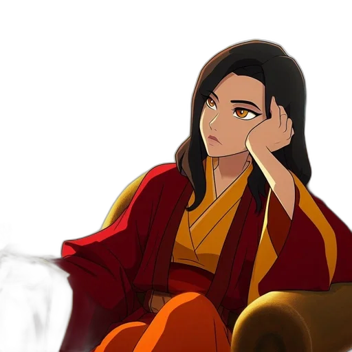 anime, concept art, cartoon, fantasy art, fire, red, animated, woman transparent PNG cut-out