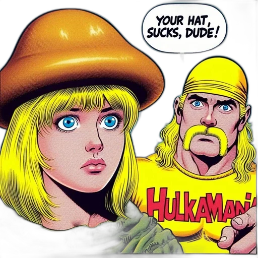 hat, hair, face, comic book art, concept art, cartoon, female, character transparent PNG cut-out