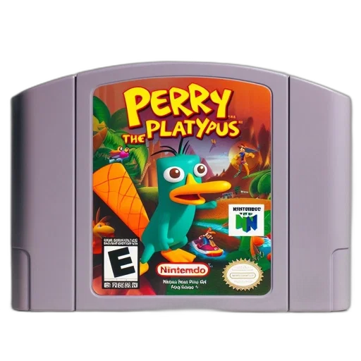 game, cartridge, contains, perry, platypus, movie, featuring, blue transparent PNG cut-out