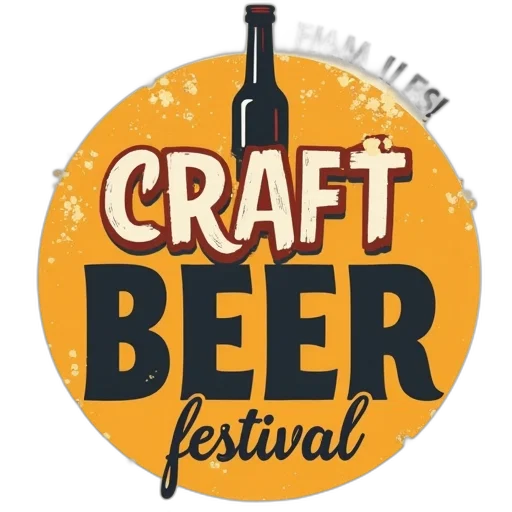 logo, title, craft, beer, festival, background transparent PNG cut-out