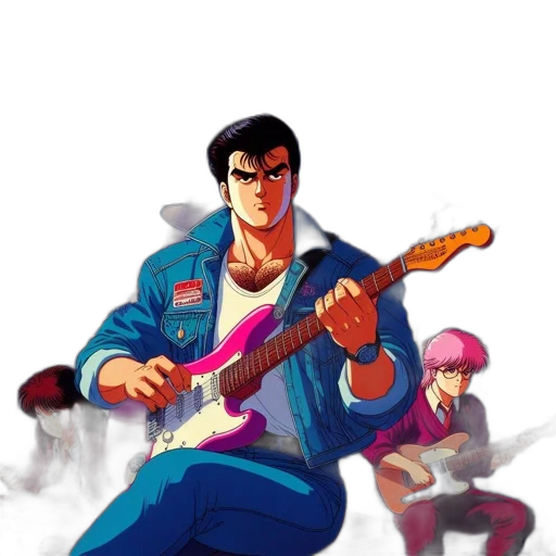 jacket, weapon, concept art, comic book art, cartoon, anime, outer space, fire transparent PNG cut-out
