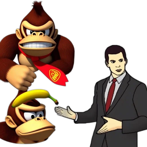 animal, concept art, 3d render, fire, three, characters, donkey, kong transparent PNG cut-out