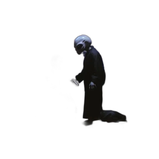 robot, mask, staff, creature, concept art, 3d render, outer space, dark transparent PNG cut-out