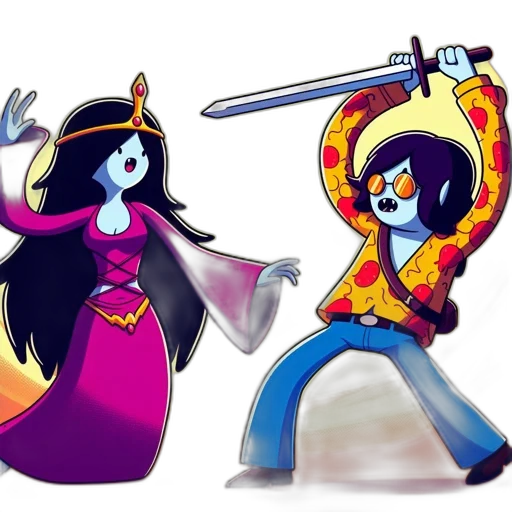 staff, sword, concept art, fantasy art, cartoon, comic book art, fire, colorful transparent PNG cut-out