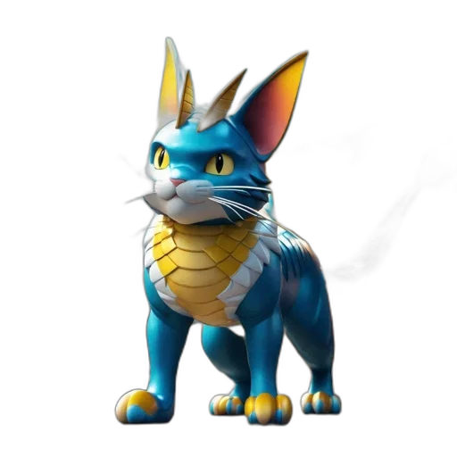 staff, animal, creature, dragon, concept art, 3d render, fantasy art, pixel art transparent PNG cut-out