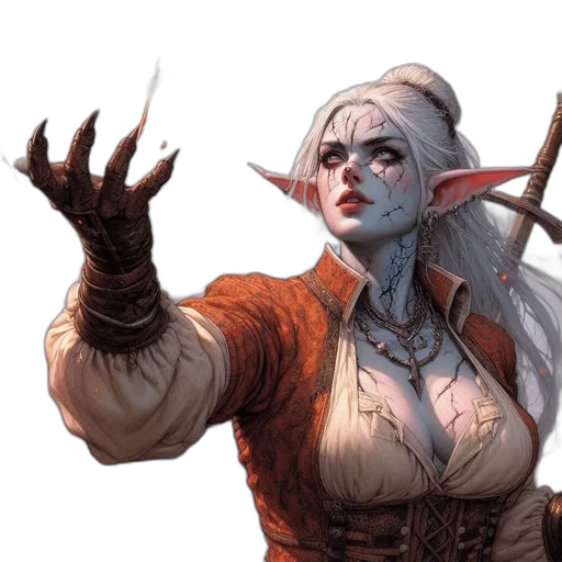 staff, fantasy art, concept art, comic book art transparent PNG cut-out