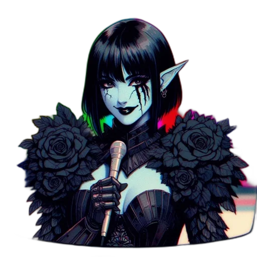 staff, mask, creature, fantasy art, pixel art, concept art, vaporwave, neon lights transparent PNG cut-out