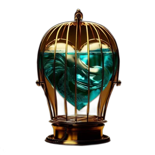 mask, crown, face, creature, vaporwave, concept art, fantasy art, heart-shaped transparent PNG cut-out
