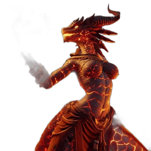 dragon, concept art, fantasy art, pixel art, 3d render, fire, red, imposing transparent PNG cut-out