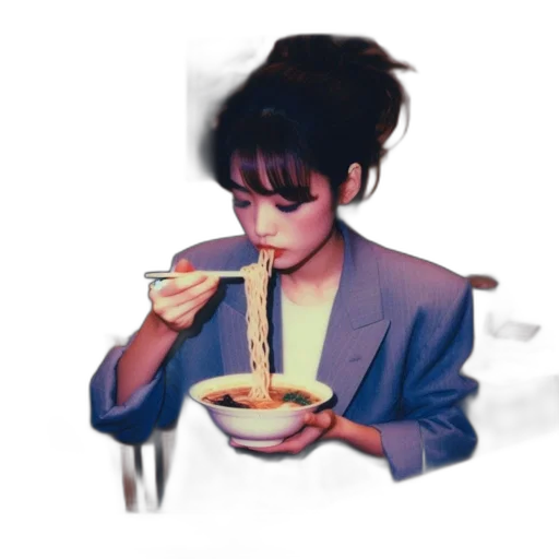 food, vaporwave, anime, photorealistic, oil painting, neon lights, pastel, blue transparent PNG cut-out