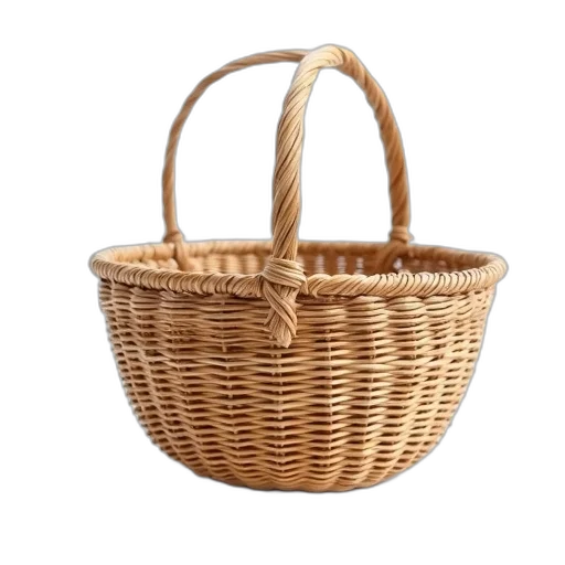 hat, furniture, crown, food, 3d render, photorealistic, earth tones, woven transparent PNG cut-out
