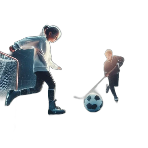 concept art, pixel art, 3d render, photorealistic, two, children, play, icy transparent PNG cut-out