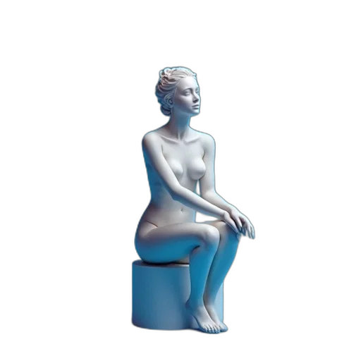furniture, jewelry, robot, crown, 3d render, vaporwave, concept art, photorealistic transparent PNG cut-out