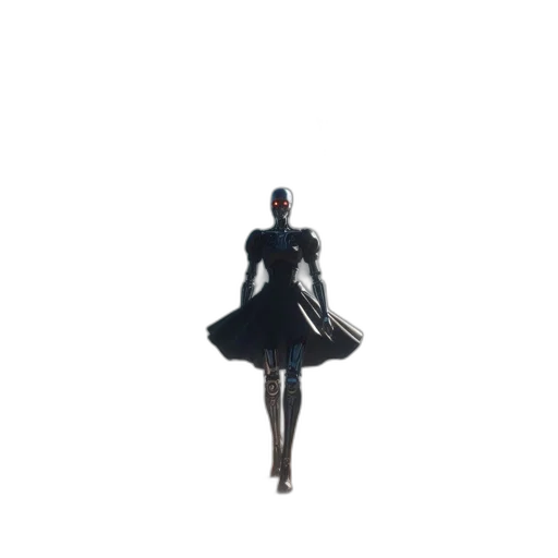 dress, robot, crown, sword, concept art, 3d render, pixel art, fantasy art transparent PNG cut-out