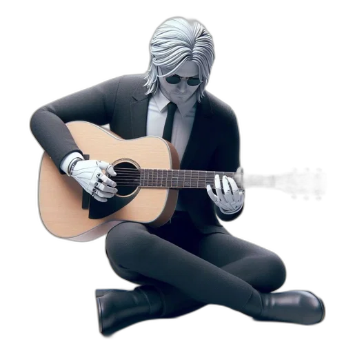 mask, robot, jacket, 3d render, concept art, cartoon, photorealistic, animated transparent PNG cut-out