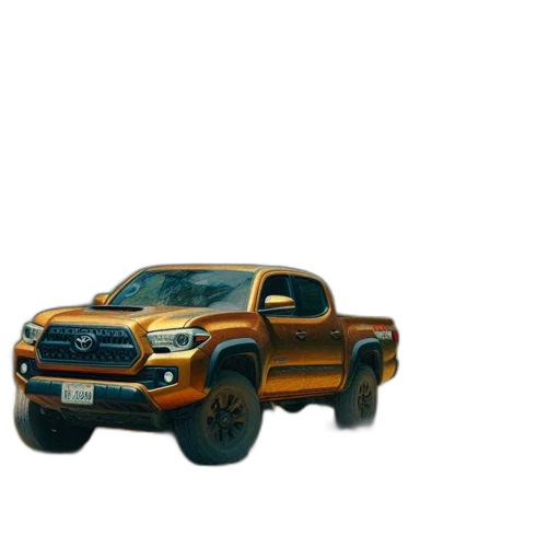 car, weapon, 3d render, photorealistic, concept art, golden, vibrant, van transparent PNG cut-out