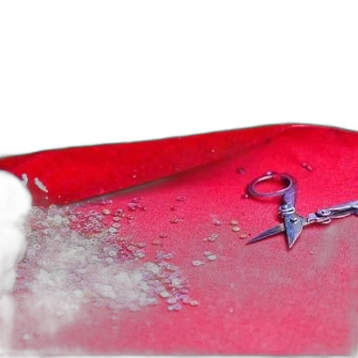 sword, weapon, jewelry, hair, 3d render, red, close-up, fabric transparent PNG cut-out