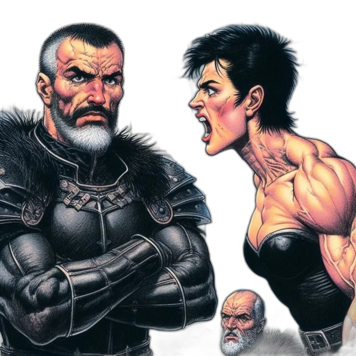 comic book art, concept art, fantasy art, cyberpunk, two, armored, individuals, stand transparent PNG cut-out